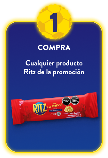 Paso 1: Compra cualquier producto Ritz de la promoción